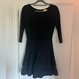 ERIN Erin Fetherston black dress with mesh details, Size 2, worn 1 time